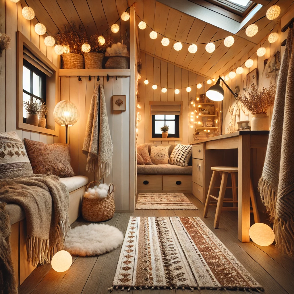 3. Add Warmth with Textures and Lighting